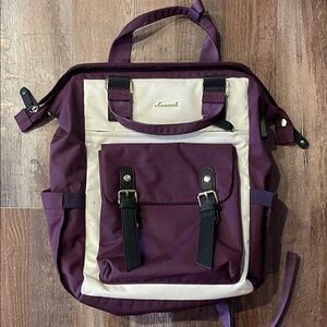 Lacool Purple and Cream Women's Backpack